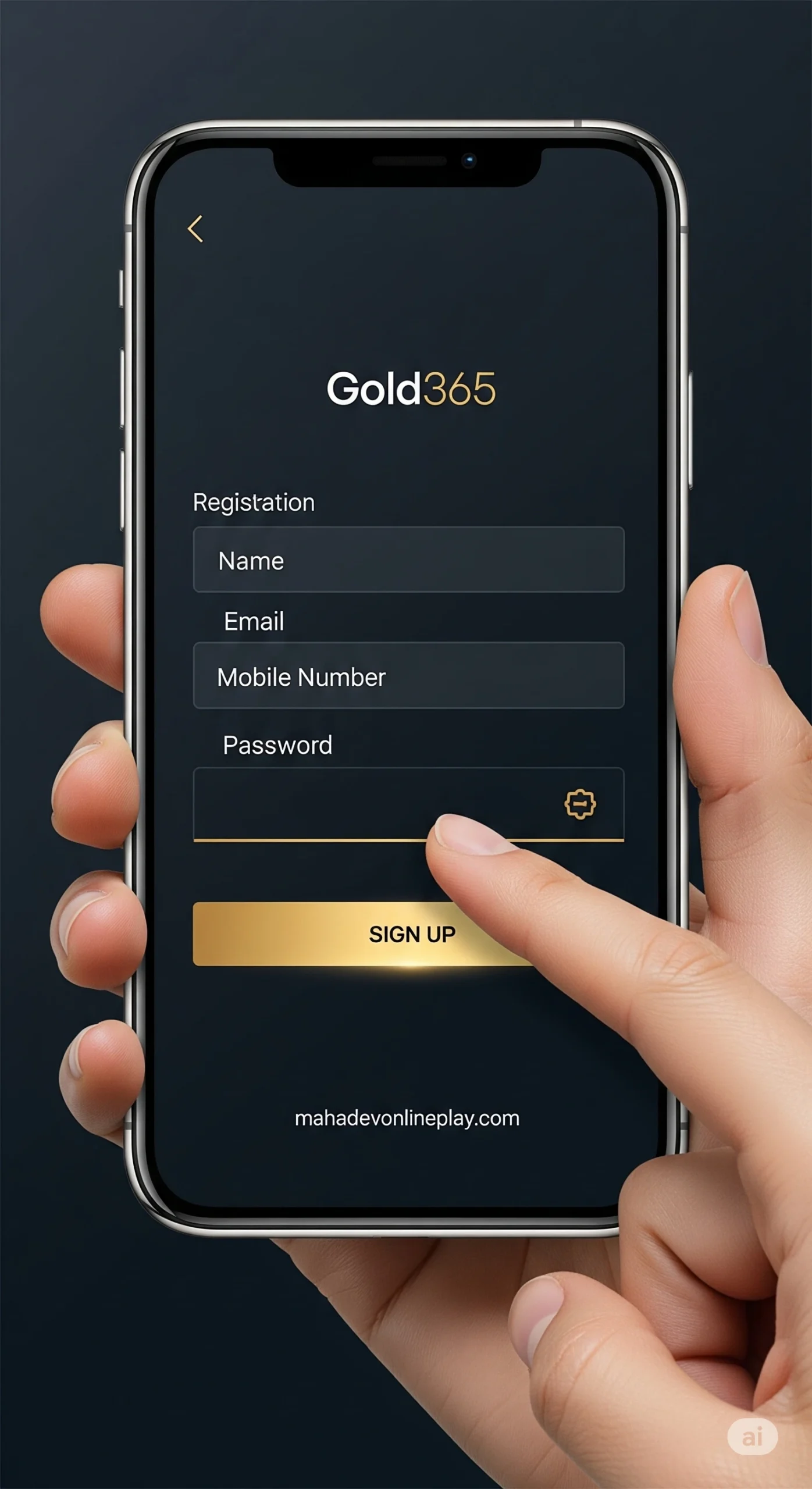 Gold365 App Registration – Create Your Account on mahadevonlineplay.com