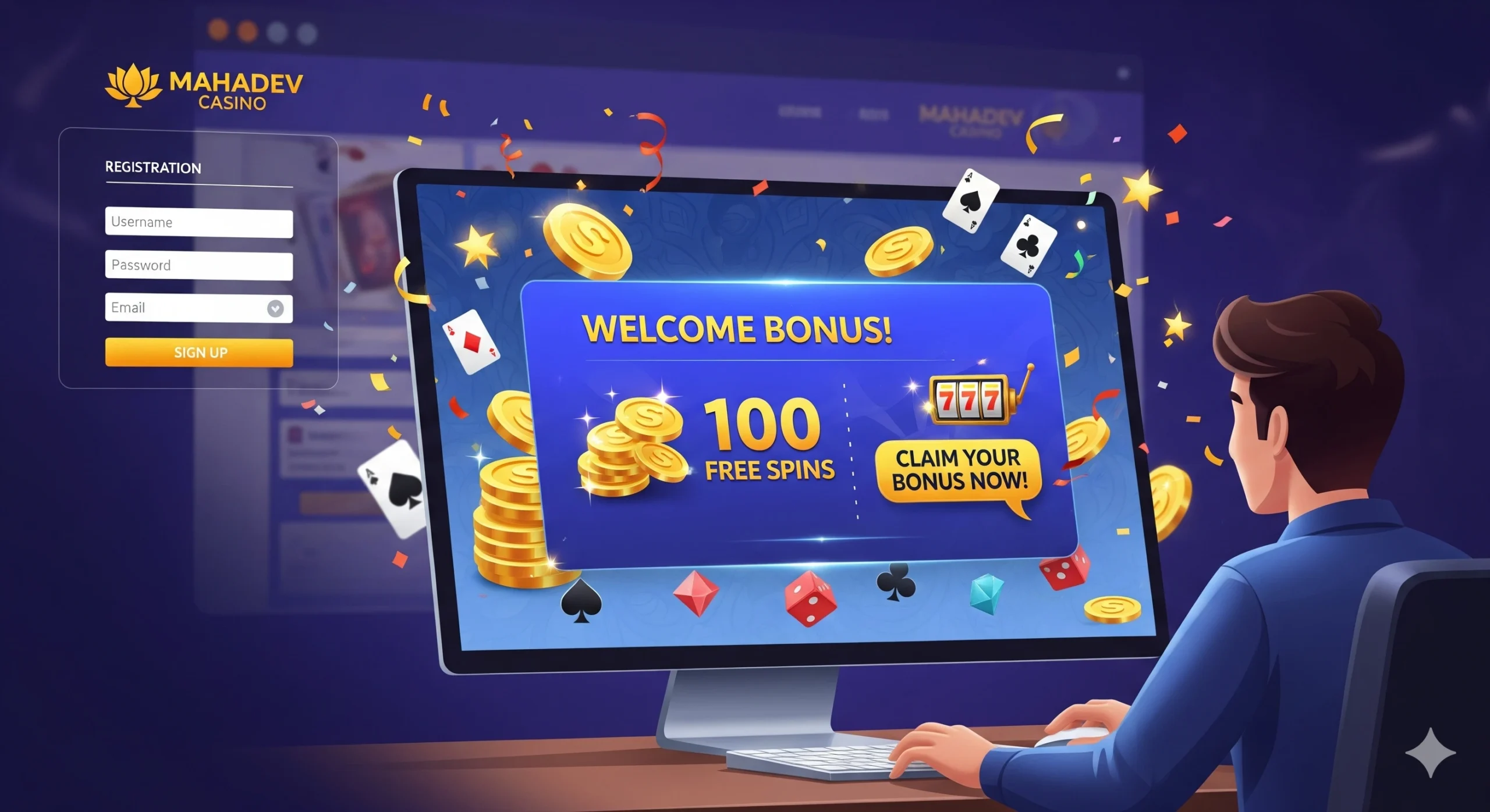 Mahadev Casino Signup Welcome Bonus Process