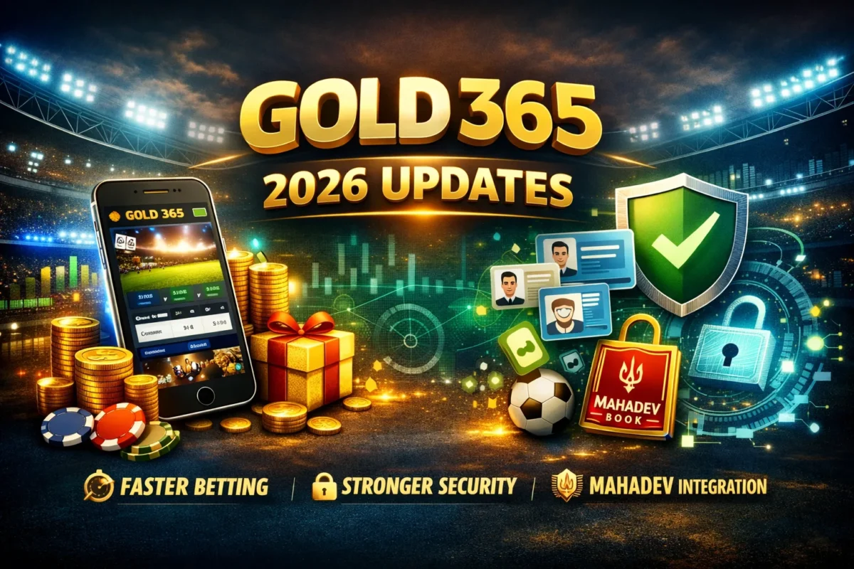 Gold 365 2026 updates with Mahadev Book integration showing upgraded betting features, security tools, and enhanced user experience.