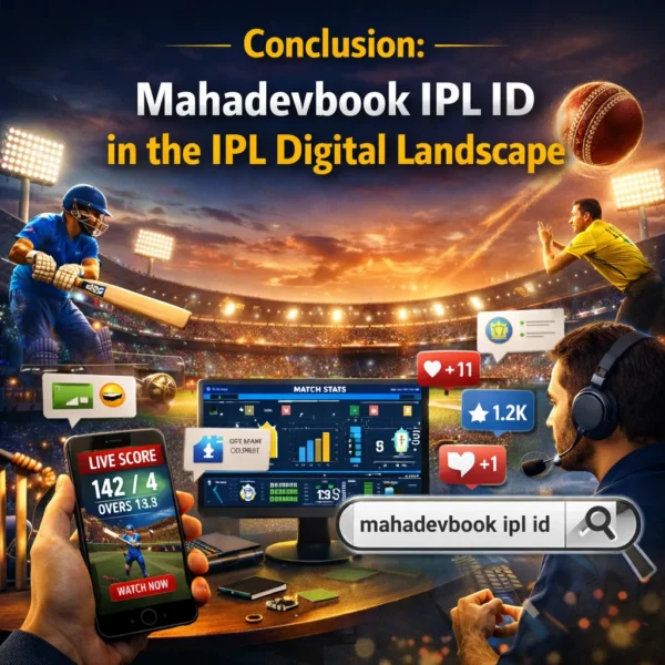Mahadevbook IPL ID conclusion image showing IPL digital landscape with online cricket engagement