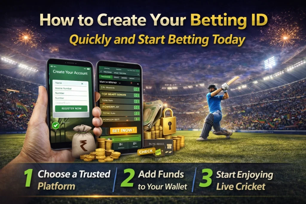 Learn how to create your T20 World Cup betting ID in minutes. Follow simple steps to register, add funds, and start live cricket betting safely today.