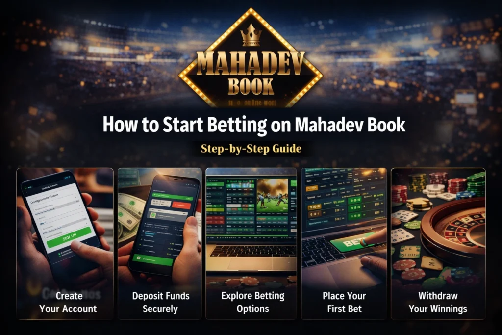Mahadev Book sports betting and online casino betting platform with cricket football live odds and casino games interface