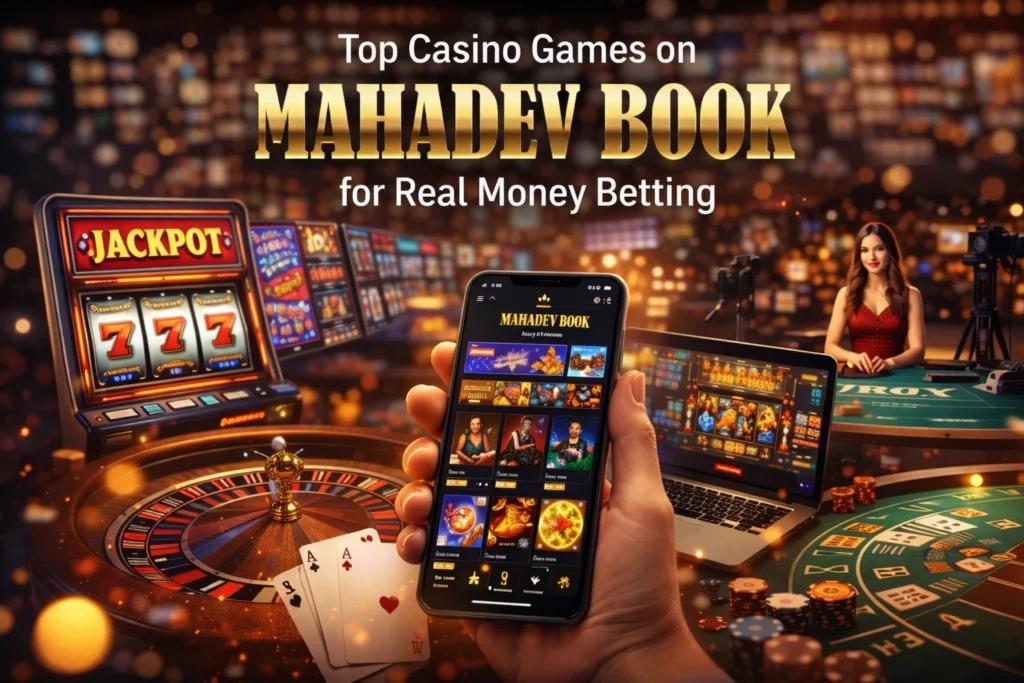 Mahadev Book online casino games including slots blackjack roulette and live dealer betting platform