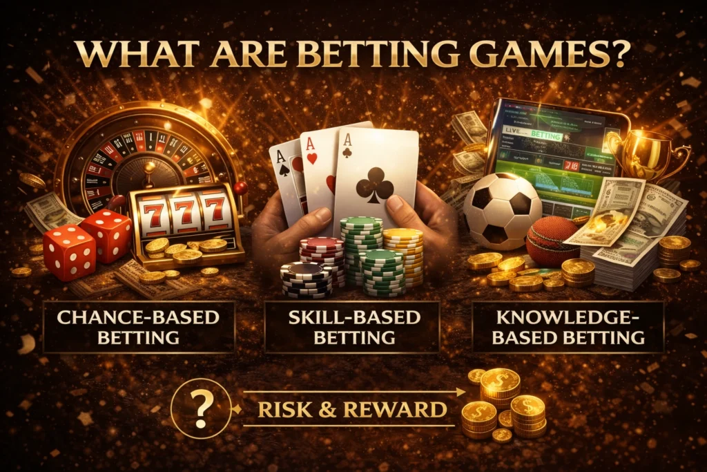 what are betting games concept illustration