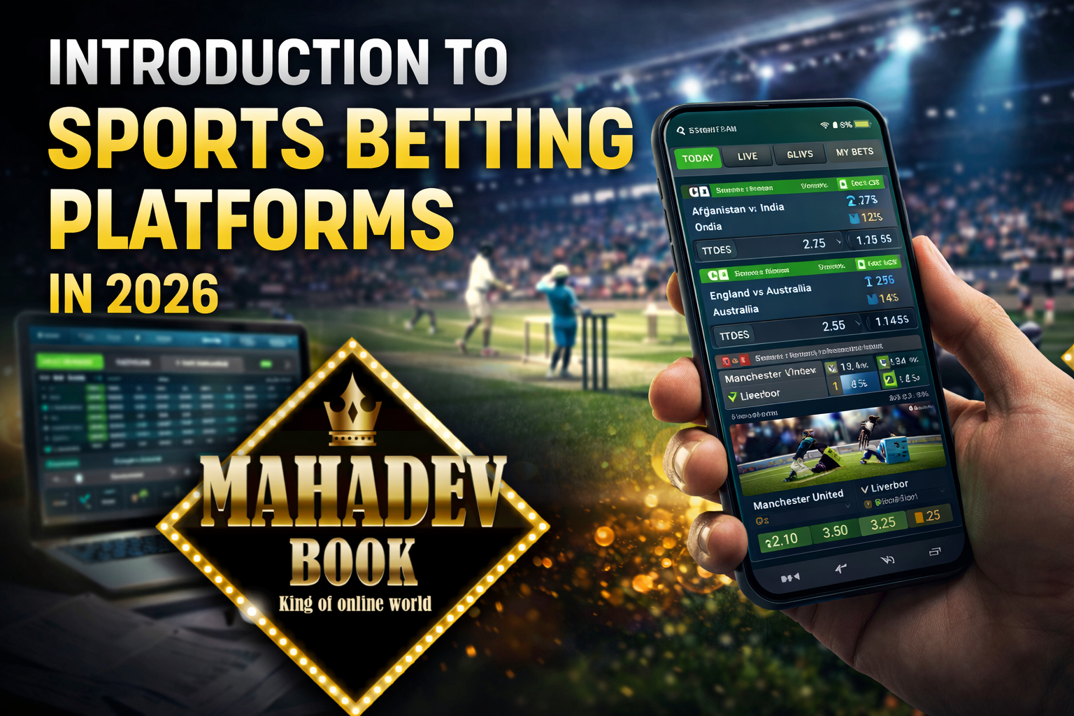Mahadev Book sports betting platform interface with live betting options in 2026