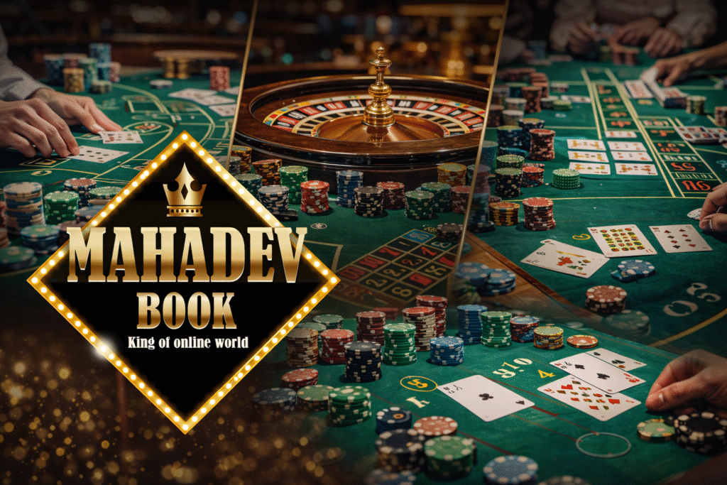 Mahadev Book popular casino table games blackjack roulette poker baccarat online