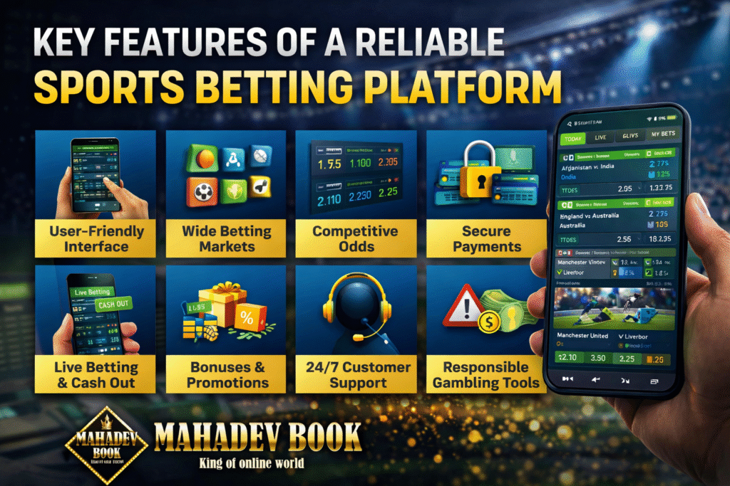 Key features of a reliable sports betting platform with live betting and secure payment options