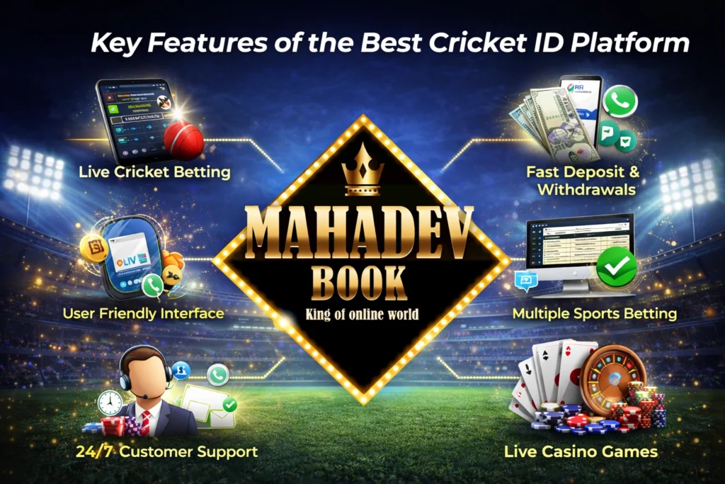 Best Cricket ID platform features Mahadev Book – secure cricket betting ID with live betting and fast withdrawals